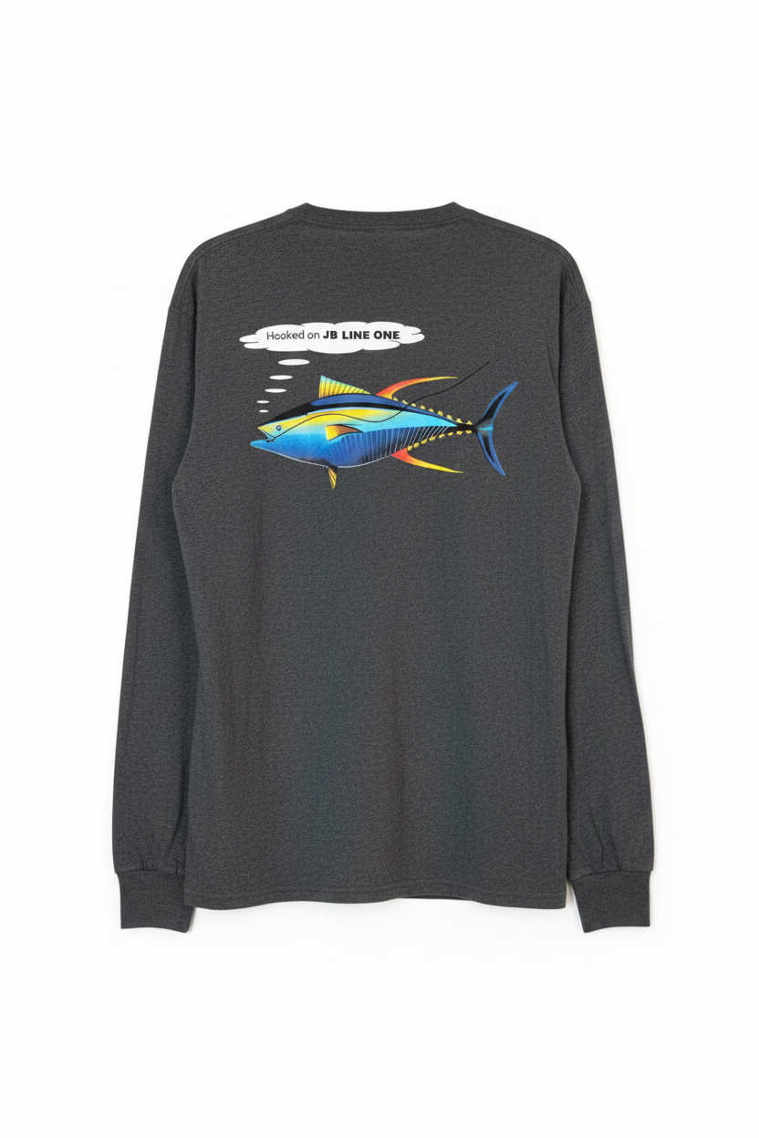 Long Sleeve JB Line One Tee Shirt - OG Tuna Logo SIZE MEDIUM ONLY