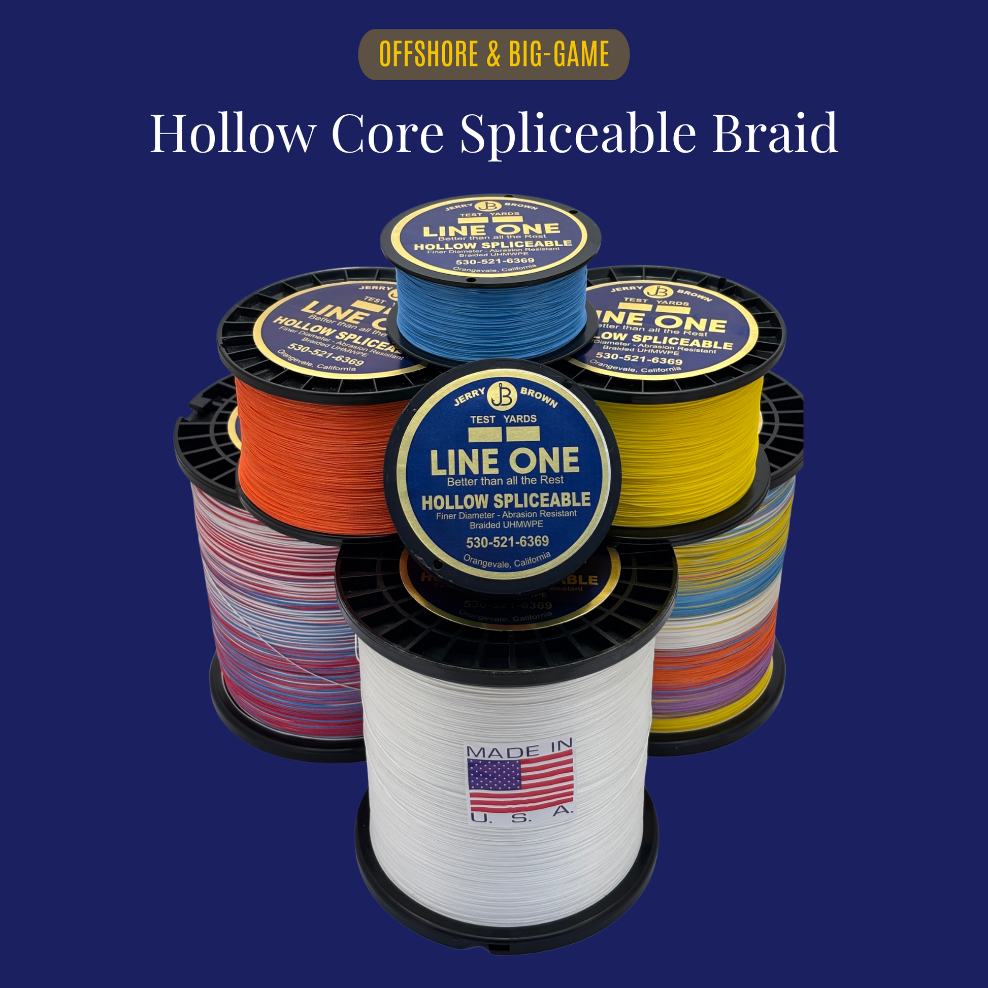 hollow braided fishing line Diamond Core Braid Gen III - Splice-Ready - Offshore Wind-On Leader making them easy to work with when splicing Jerry Brown Line One Hollow
